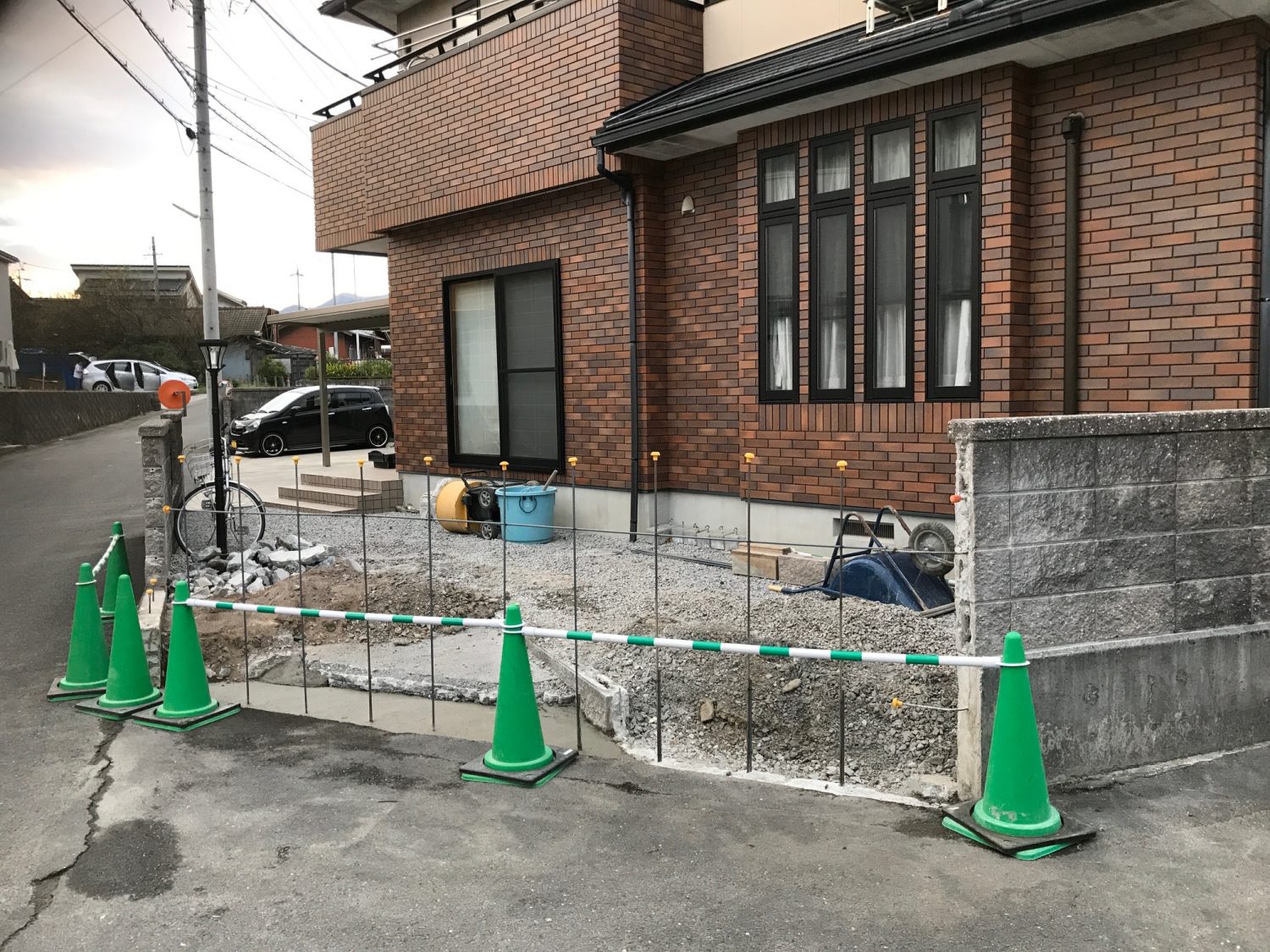 【外構工事】庭・敷地の拡張事例②～ブロック積み編